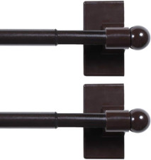 2 PACK Magnetic Curtain Rods